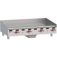 Wolf by Vulcan AGM48-NAT Natural Gas 48" Heavy-Duty Gas Countertop Griddle with Manual Controls - 108,000 BTU