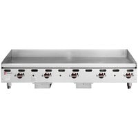 Wolf by Vulcan AGM72-NAT Natural Gas 72 inch Heavy-Duty Gas Countertop Griddle with Manual Controls - 162,000 BTU