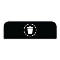 Rubbermaid 1961573 Configure Black Landfill Sign for 23 Gallon Waste Container