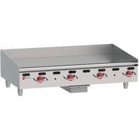 Wolf by Vulcan AGM48-LP Liquid Propane 48" Heavy-Duty Gas Countertop Griddle with Manual Controls - 108,000 BTU