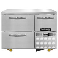 Continental Refrigerator CFA43-U-D 43 inch Low Profile Front Breathing Undercounter Freezer with Two Drawers and One Half Door