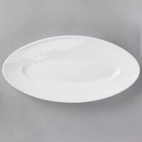 10 Strawberry Street RPM-OVL12BWL Ricard 11 3/4" x 5 1/2" White Oval Porcelain Plate - 24/Case