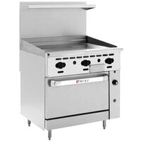 Wolf C36S-36GTN Challenger XL Series Natural Gas 36" Thermostatic Range with Griddle and Standard Oven - 95,000 BTU