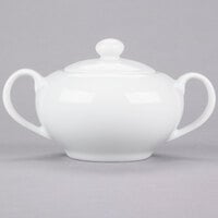 10 Strawberry Street RB0018 Classic White 8 oz. White Porcelain Sugar Bowl - 6/Case