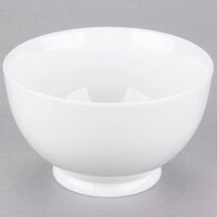 10 Strawberry Street RB0255 Classic White 18 oz. White Oval Porcelain Footed Rice Bowl - 24/Case