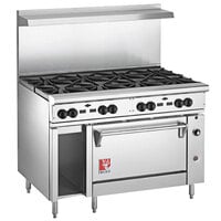 Wolf C48S-8BN Challenger XL Series Natural Gas 48" Range with 8 Burners and Standard Oven - 275,000 BTU