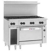 Wolf C48C-8BN Challenger XL Series Natural Gas 48" Range with 8 Burners and Convection Oven - 275,000 BTU