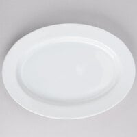 10 Strawberry Street RB0022 Classic White 14 1/2" x 11" White Oval Porcelain Platter - 6/Case