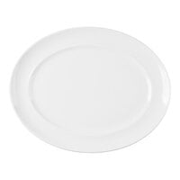 10 Strawberry Street RPM-24 Ricard 15 1/4" x 12" White Oval Porcelain Platter - 12/Case