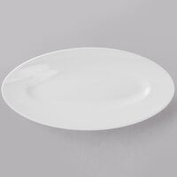 10 Strawberry Street RPM-OVL8BWL Ricard 8 1/2" x 4" White Oval Porcelain Plate - 48/Case