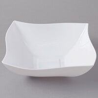 Fineline Wavetrends 164-WH White Plastic Serving Bowl 64 oz. - 50/Case