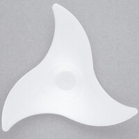 Fineline 6202-WH Tiny Temptations 3 3/4" x 3 3/4" Triangular Tiny Twists Disposable White Plastic Tray - 200/Case