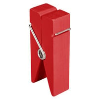 American Metalcraft CPCHR 3 1/4 inch Red Clothespin Card Holder