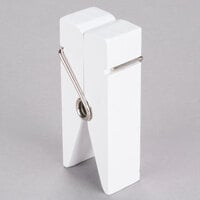 American Metalcraft CPCHW 3 1/4 inch White Clothespin Card Holder