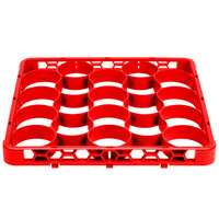 Carlisle REW20SC05 OptiClean NeWave 20 Compartment Red Color-Coded Short Glass Rack Extender