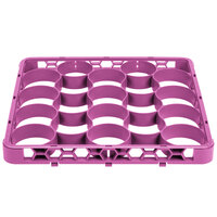 Carlisle REW20SC89 OptiClean NeWave 20 Compartment Color-Coded Glass Rack Divided Extender - Lavender