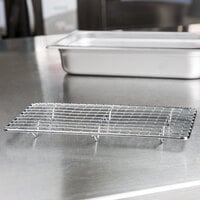 Choice 5 inch x 10 inch 1/3 Size Footed Pan Grate for Steam Table Pan