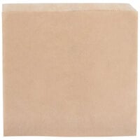 Choice 7 inch x 7 inch Natural Kraft Basket Liner / Deli Wrap / Double Open Bag - 500/Pack