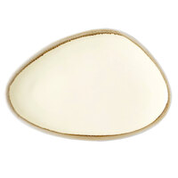 Arcoroc FJ547 Terrastone 10 inch x 7 inch White Porcelain Oval Platter by Arc Cardinal - 12/Case