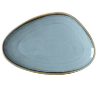 Arcoroc FJ347 Terrastone 10 inch x 7 inch Blue Porcelain Oval Platter by Arc Cardinal - 12/Case