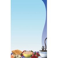 8 1/2 inch x 11 inch Menu Paper - Breakfast Themed Table Setting Design Right Insert - 100/Pack