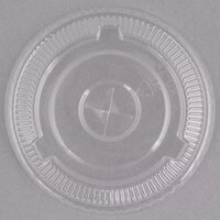 Choice 10 oz. Clear Plastic Lid with Straw Slot   - 50/Pack