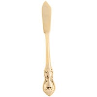 10 Strawberry Street CRWNGLD-BK Crown Royal 6 1/2 inch Gold Plated 18/0 Heavy Weight Stainless Steel Butter Knife - 12/Case