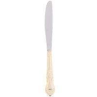 10 Strawberry Street CRWNGLD-DK Crown Royal 8 1/2 inch Gold Plated 18/0 Heavy Weight Stainless Steel Dinner Knife - 12/Case