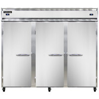 Continental Refrigerator 3RFFE 85 1/2 inch Solid Door Extra-Wide Dual Temperature Reach-in Refrigerator / Freezer / Freezer - 71 cu. ft.