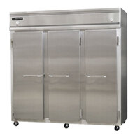 Continental Refrigerator 3RFF-SS 78" Solid Door Dual Temperature Reach-In Refrigerator / Freezer / Freezer - 68 cu. ft.