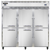 Continental Refrigerator 3RFF-HD 78 inch Half Door Dual Temperature Reach-In Refrigerator / Freezer / Freezer - 68 cu. ft.