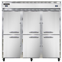 Continental Refrigerator 3RFFNHD 78" Half Door Dual Temperature Reach-In Refrigerator / Freezer / Freezer - 68 cu. ft.