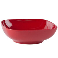 Thunder Group PS3111RD 11" x 11" Passion Red Square 4 Qt. Melamine Bowl with Round Edges - 6/Pack