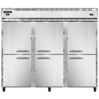 Continental Refrigerator 3RRFE-HD 85 1/2 inch Half Door Extra-Wide Dual Temperature Reach-In Refrigerator / Refrigerator / Freezer - 71 cu. ft.