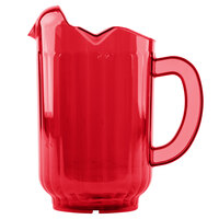 Vollrath 6010-22 Traex® Tuffex 60 oz. Ruby Red Three-Lip Deluxe Beverage Pitcher
