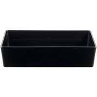 Tablecraft M4027BK 3 Qt. Black Melamine Straight Sided Bowl - 12" x 6" x 3"