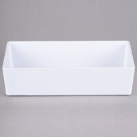 Tablecraft M4027WH 3 Qt. White Melamine Straight Sided Bowl - 12" x 6" x 3"