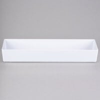 Tablecraft M4017WH 5 Qt. White Melamine Straight Sided Bowl - 20" x 6" x 3"