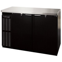 Continental Refrigerator BB59SNPT 59 inch Black Shallow Depth Pass-Through Back Bar Refrigerator
