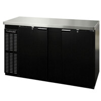 Continental Refrigerator BB69NPT 69 inch Black Pass-Through Solid Door Back Bar Refrigerator