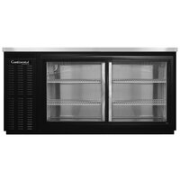 Continental Refrigerator BB69NSGD 69 inch Black Sliding Glass Door Back Bar Refrigerator