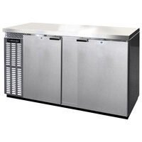 Continental Refrigerator BB69NSSPT 69 inch Stainless Steel Pass-Through Solid Door Back Bar Refrigerator