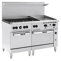Vulcan 60SC-6B24GTN Endurance Natural Gas 6 Burner 60 inch Range with 24 inch Thermostatic Griddle, 1 Standard, and 1 Convection Oven - 278,000 BTU