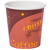 Choice 4 oz. Coffee Print Poly Paper Hot Cup - 1000/Case