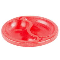 HS Inc. HS1070 Chile Doble 9 oz. Red Divided Plastic Bowl - 24/Case