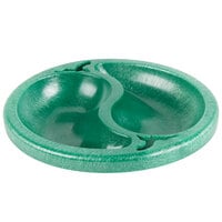 HS Inc. HS1070 Chile Doble 9 oz. Green Divided Plastic Bowl - 24/Case