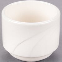 Libbey 950038551 Cascade 8 oz. Ivory (American White) Round Stackable Flint Porcelain Bouillon - 36/Case