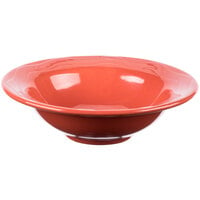 Syracuse China 903034019 Cantina 12 oz. Cayenne Carved Porcelain Grapefruit Dish - 12/Case