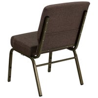 Flash Furniture FD-CH0221-4-GV-S0819-GG Brown 21 inch Extra Wide Church Chair with Gold Vein Frame