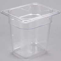 Cambro 86CW135 Camwear 1/8 Size Clear Polycarbonate Food Pan - 6 inch Deep
